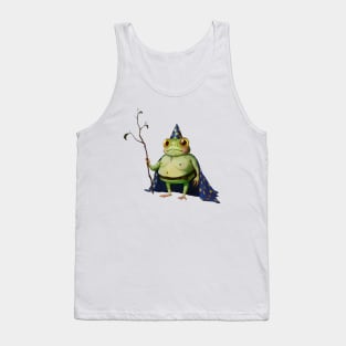 Wizard Frog in a Star Cape and Hat Tank Top